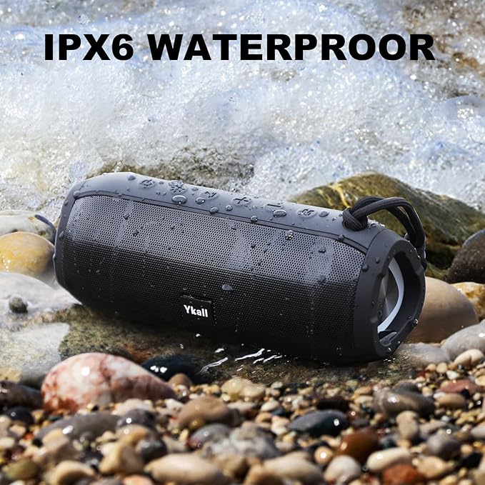 Bluetooth Speakers, Portable Bluetooth Speaker Wireless with 20W Loud Stereo Sound, TWS Pairing for Outdoor, IPX6 Waterproof Shower Speakers, 36H Playtime, Built-in Mic Radio Mode RGB Lights Speakers