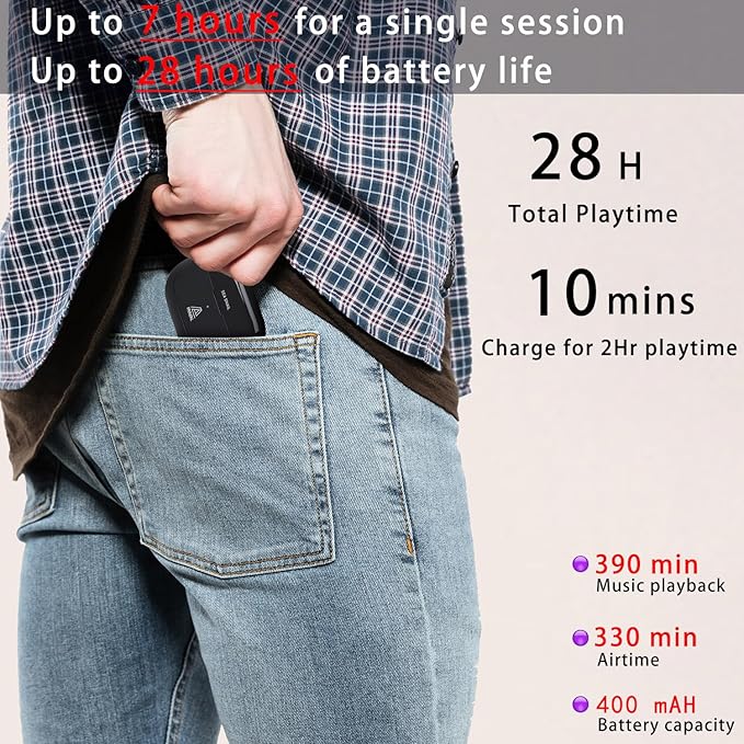 FAAEAL Bluetooth 5.3 Wireless Earbuds with Wireless Charging Case,Waterproof Stereo Headphones in Ear Built in Mic Headset Premium Sound with Deep Bass for Sport(Black)