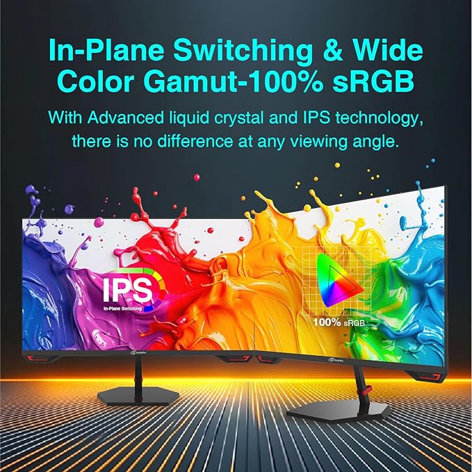 27 inch 300Hz 240Hz Gaming Monitor, FHD 1080p, 1ms, PC Monitor Gaming, IPS, Adaptive sync, PC Computer Monitor, sRGB 125%, Ultra Slim, DP x2, HDMI x2, VESA Support, with DP cable up to 300Hz