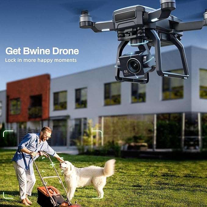 Bwine F7 Pro Drones with Camera for Adults 4K UHD Aerial, 3-Axis Gimbal, 10000FT Control, 50 Mins Flight Time with 2 Batteries, GPS Follow, Waypoint, Orbit Fly, Auto Return, Beginner Mode