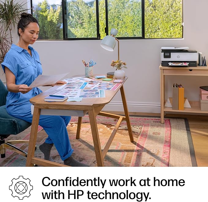 HP OfficeJet Pro 8139e Wireless All-in-One Color Inkjet Printer, Print, scan, Copy, fax, ADF, Duplex Printing Best-for-Home Office, 1 Year Instant Ink Trial Included, AI-Enabled (40Q51A)