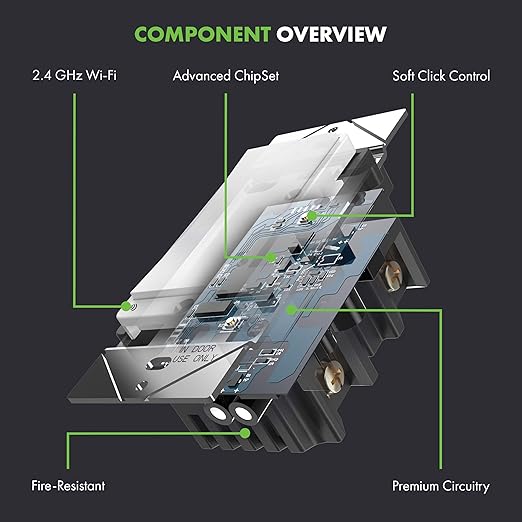 TOPGREENER Smart Light Switch, UL Listed, Neutral Wire Required, Single Pole or 3-Way, No Hub Required, Works with Amazon Alexa and Google Assistant, TGWF15S, 2 Pack
