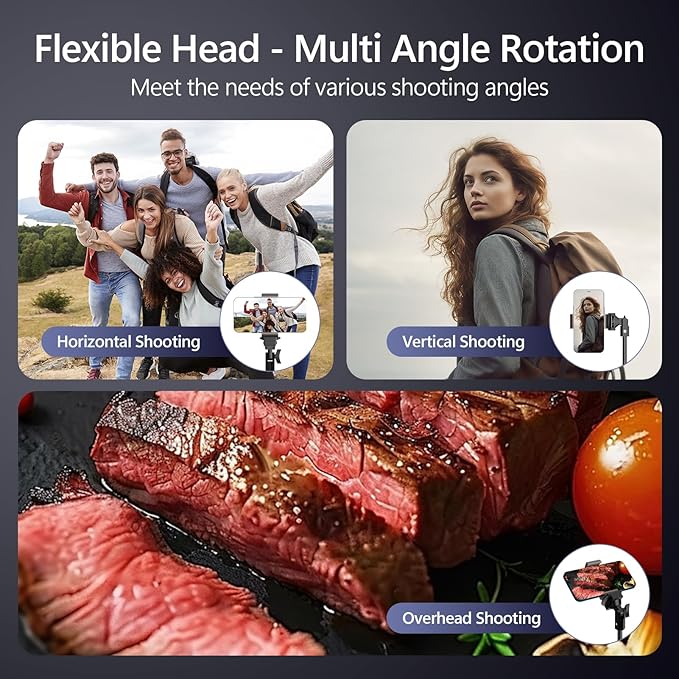 EMART 63" Phone Tripod for iPhone & Selfie Stick, Adjustable Cellphone Tripod Stand with Remote and Phone Holder, Compatible with Camera Ring Light Filming for Video Recording Live Streaming