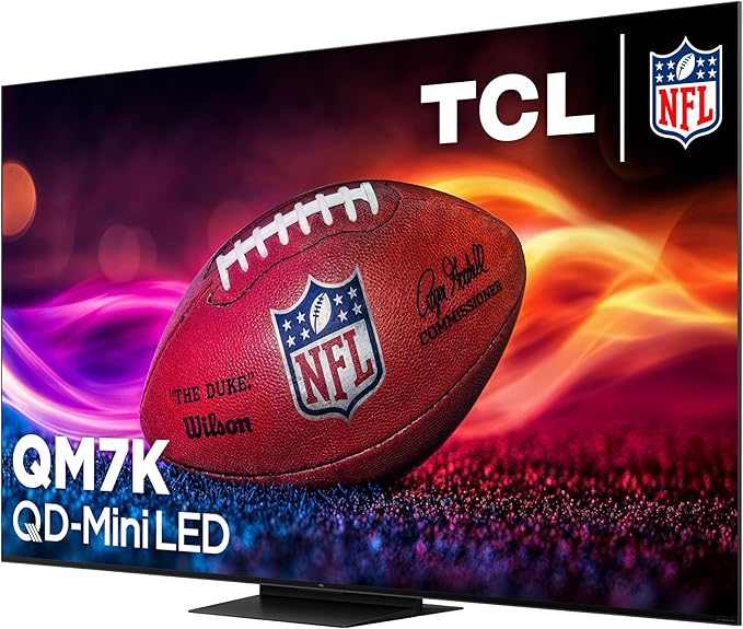 TCL 85-Inch Class QM7K Series QD-Mini LED 4K UHD Google Smart TV Best Premium Mini-LED TV - QLED, 144hz, 288hz Gaming Rate, Anti-Reflective Screen, Bang & Olufsen Audio, Atmos (85QM7K, 2025 Model)
