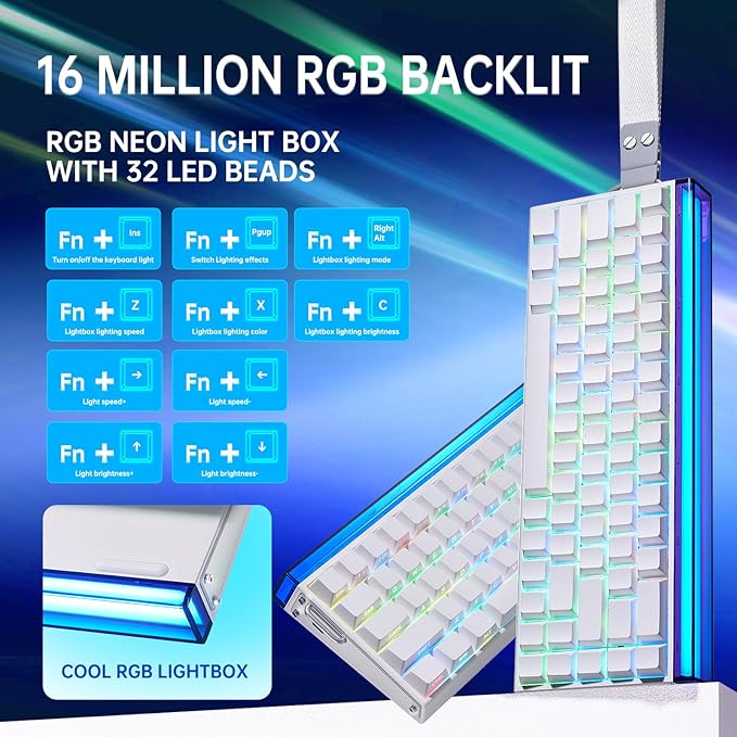 X Aula Gaming Keyboard, Wired 60 Percent Mini Keyboard Mechanical, Hall Effect Magnetic Switch Hot Swappable, 8000 Hz Polling Rate Fast Response Keyboards for PC/Mac Gamer/Typist/Travel