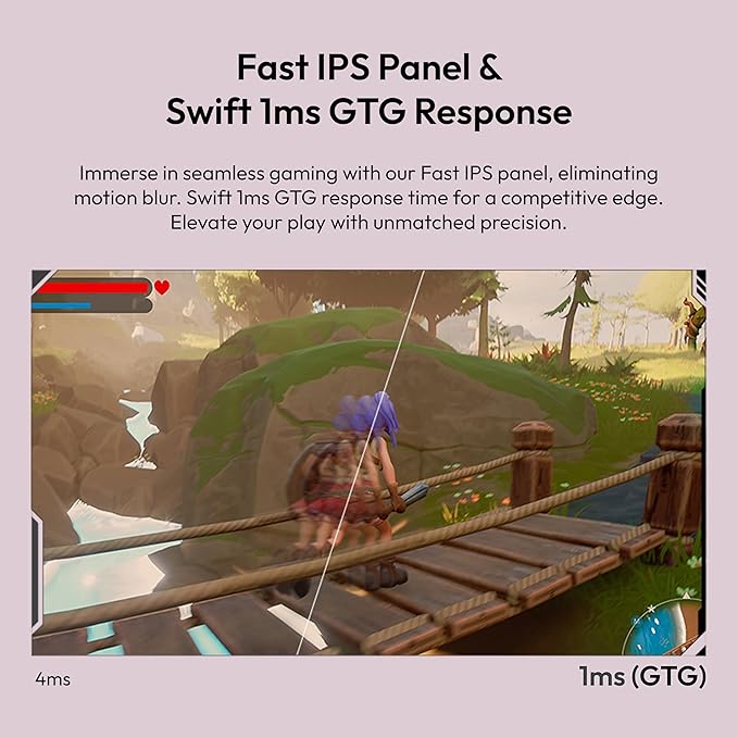 Pixio PX278 Wave Pink 27 inch 180Hz Refresh Rate QHD 1440p Resolution Fast IPS Panel 1ms GTG Response Time Pink Gaming Monitor with FreeSync