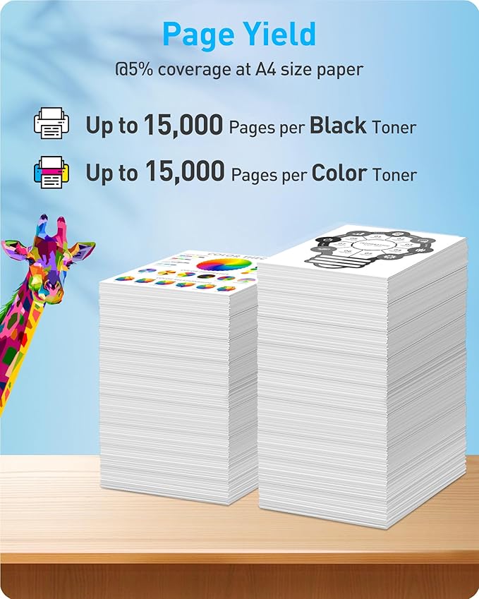 MasaiMara 650A CE270A CE271A CE272A CE273A Compatible Toner Cartridge for HP Laserjet Enterprise CP5525 CP5525dn CP5525n CP5525xh M750 M750dn M750n M750xh Printer (Black Cyan Magenta Yellow, 4-Pack)