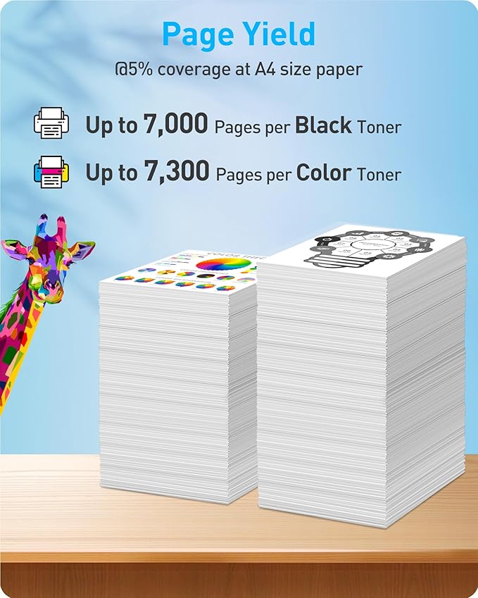 MasaiMara 307A CE740A CE741A CE743A CE742A Compatible Toner Cartridges Replacement for HP CP5225 CP5225n CP5225dn Printer (Black Cyan Magenta Yellow, 4-Pack)