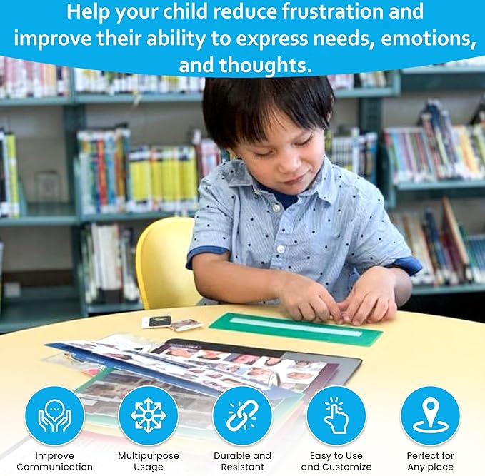 Visual Communication Book,162 ASD Photo Picture Cards: Autism Language Vocabulary, Speech Articulation Therapy, ADHD & Apraxia Learning