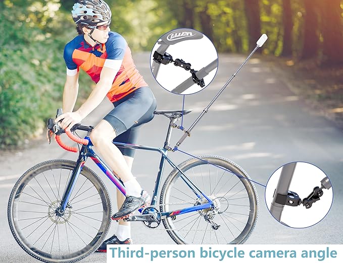 360 Motorcycle Mount Kit, Universal Adjustable 360 Camera Mount for Motorcycle Handle, Compatible with Insta360 X4 X5 Accessories, Bike Mount for GoPro Camera