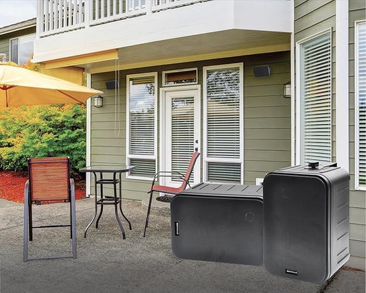 Rockville HP65S-8 Black 6.5" 500W Indoor/Outdoor Waterproof Speakers 8-Ohm with Swivel Mounts and Rustproof Metal Grilles - for Home, Patio, or Commercial Use