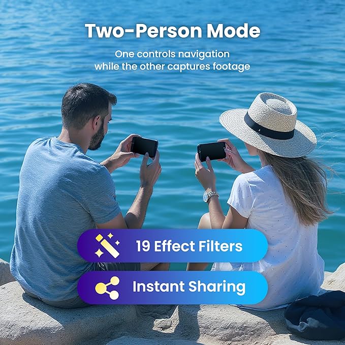 CHASING DORY Underwater Drone - Palm-Sized 1080p Full HD Underwater Drone with Camera for Real Time Viewing, APP Remote Control (Purple)