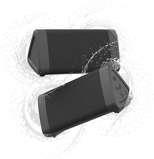OontZ Angle 3 Portable Bluetooth Speaker 5.4, 2 Pack - 12W Sound, 24-Hr Battery, 100ft Wireless Range, IPX5 Water-Resistant, Budget-Friendly Small Speaker for Travel, Outdoor & Home (Black)