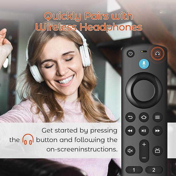 Voice Remote Control Replacement for Fire Smart TV Stick (2nd/3rd Gen/4K/Lite) 4K Max(1st/2nd Gen),TVs Cube (1st/2nd/3rd Gen), Smart TV(3rd Gen), for Insignia-Pioneer/Omni FireSeries Smart TVs