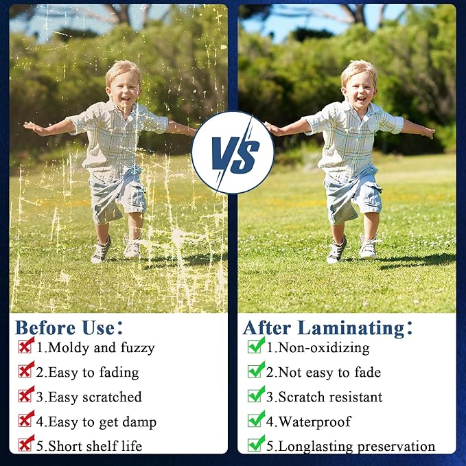 QTLCOHD 300 Pack 3 Mil Laminating Sheets, 9 x 11.5 Inch Thermal Laminator Pouches Holds, Clear Lamination Paper for Craft, Office and School Supplies