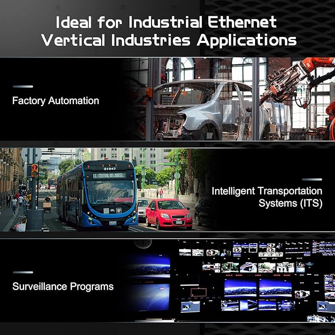 5 Port PoE Industrial Ethernet Switch, 4 POE IEEE802.3af/at, 1 Uplink, 10/100Mbps, Fanless Metal Din Rail and Wall Mount, with One 60W PoE Power Supply