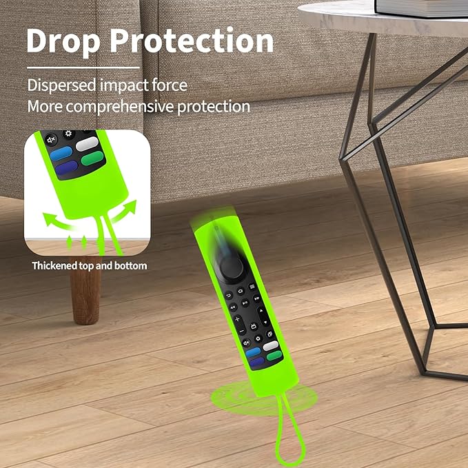 【3-Pack】 Climberer FireStick4K Max Remote Case Cover-Compatible with Insignia/Hisense & Toshiba TVs | Glow in The Dark