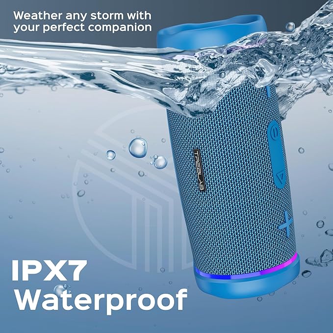 TREBLAB HD77 - Portable Bluetooth Speaker - Powerful 360° Sound, 30W Audio with Impactful Bass, 20H Battery, IPX6 Waterproof, Shockproof, TWS Stereo, Speaker Bluetooth Wireless for Outdoor, Beach Pool