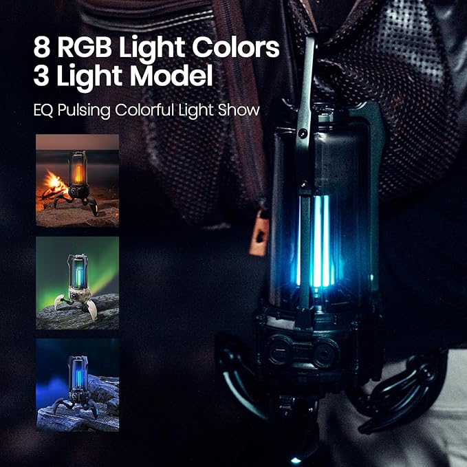 GravaStar Supernova Portable Bluetooth Speaker, LED Table Lamp Speaker, 9H Playtime, TWS Pairing, Wireless Speakers fo Party/Outdoor/Camping/Gifts