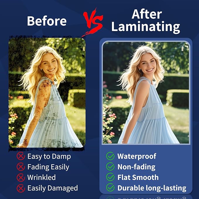 Thermal Laminating Pouches 200 Pack, 3 Mil, 9 x 11.5 Inch Laminating Sheets, Letter Size Lamination Sheet Paper for Thermal Laminators, Laminate Sheets for Office, School, and Home Use