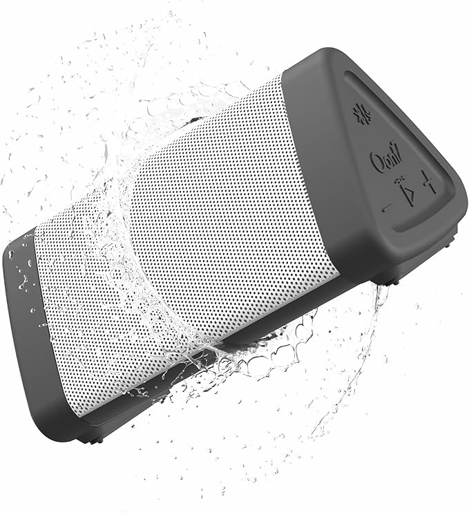 Oontz Upgraded Angle 3 Portable Bluetooth Speaker 5.0-10W Sound, 14-Hr Battery, 100ft Wireless Range, IPX5 Water-Resistant, Budget-Friendly Small Speaker for Travel, Party, Outdoor or Home (White)
