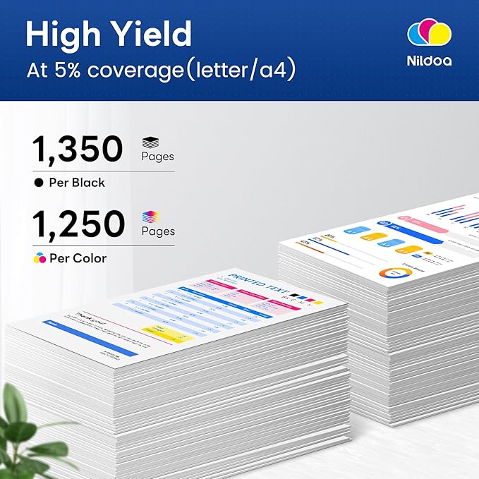 206A Toner Cartridges 4 Pack with Chip Replacement for HP 206A Black Cyan Yellow Magenta Color Pro M255dw M255nw; MFP M282nw M283cdw M283fdn M283fdw Ink Cartridges