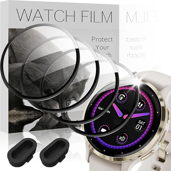 4 Pack for Garmin Venu 3S Screen Protector PMMA,Screen Protector Precise Fit Scratch Resistance for Garmin Venu 3S