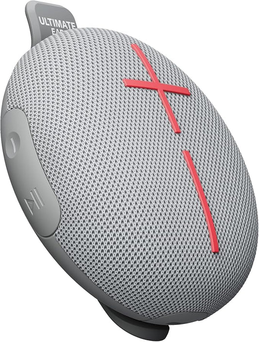 Ultimate Ears MINIROLL Ultra-Portable Waterproof Bluetooth Speaker, Big Bass, IP67 Dustproof, 131 ft Range - Gentle Grey