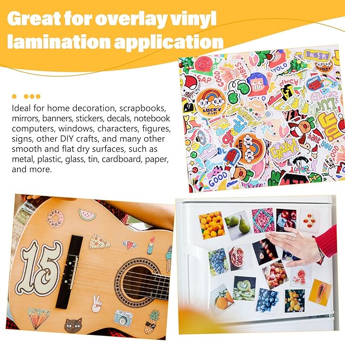 TECKWRAP Laminating Sheets Clear Vinyl Laminate Sheets Sticker Paper for Inkjet Printer Printable Vinyl Stickers, Photo Paper 8.26" x 11.69" A4 28 Sheets (3D Cat Eye, Glitter, Glossy, Matte)