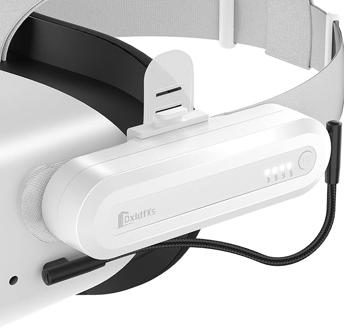 Battery Pack for Meta Quest 3S & 3 & 2, 5000mAh Extended 2-3H Playtime Small Lightweight Portable Rechargeable Accessories, Pack of 1