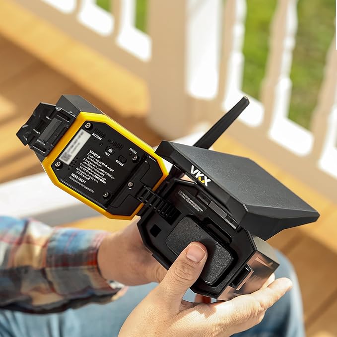 Vosker VKX Solar Powered 4G-LTE Outdoor Cellular Security Camera - No WiFi Needed, Motion Activated, Night Vision, SIM Card Included, On-Demand Mode - 15s Video Clips, IP65 Weather-Resistant