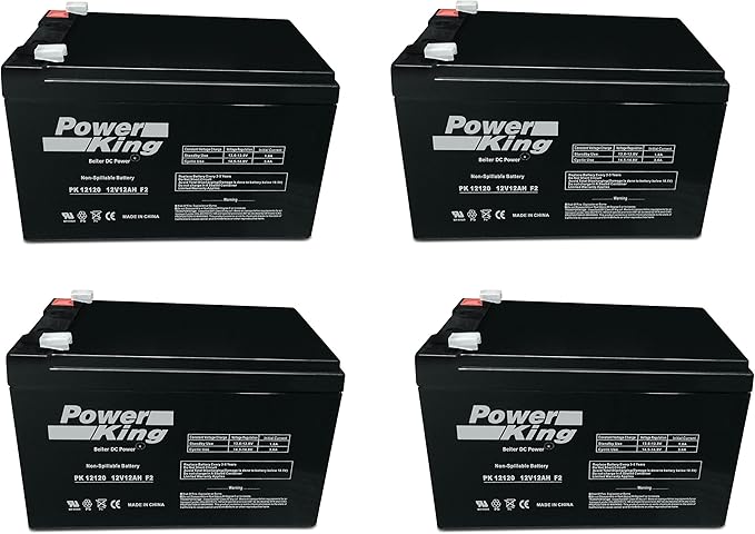 12v 12Ah F2 Terminal Sealed Lead Acid Battery (4 Pack)