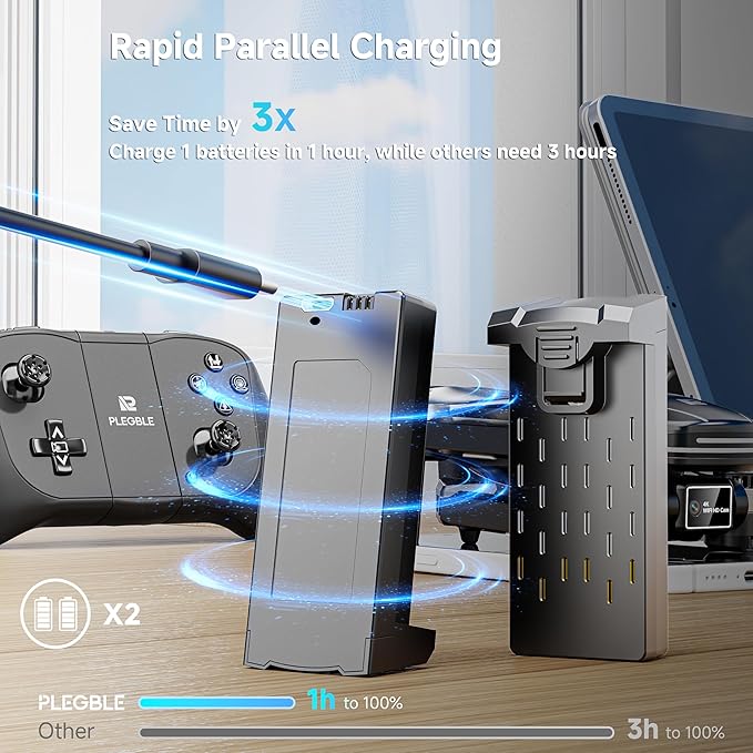 Drone with Camera 4K for Kids Adults, Brushless Motor Mini Foldable RC Drones with Propeller Guards for Beginners, One Key Take Off/Land, Voice Control, Anti-Lost Alarm, Gift Toys for Men Boys