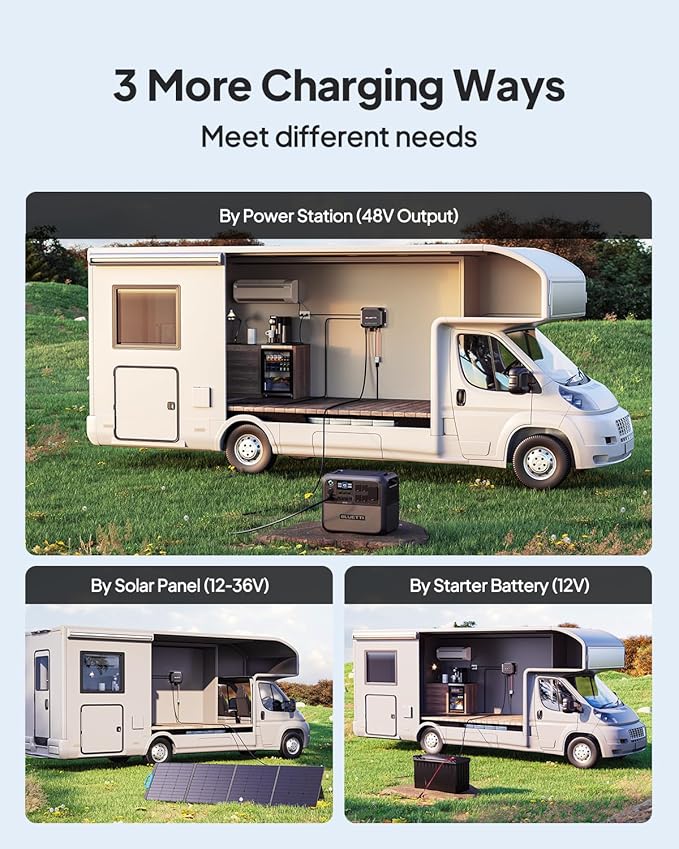 BLUETTI AC200L Portable Power Station with DC-DC Battery Charger D40, 2048Wh LiFePO4 Battery Backup, w/ 4 2400W AC Outlets (3600W Power Lifting), 30A RV Output, Solar Generator for Camping, Emergency