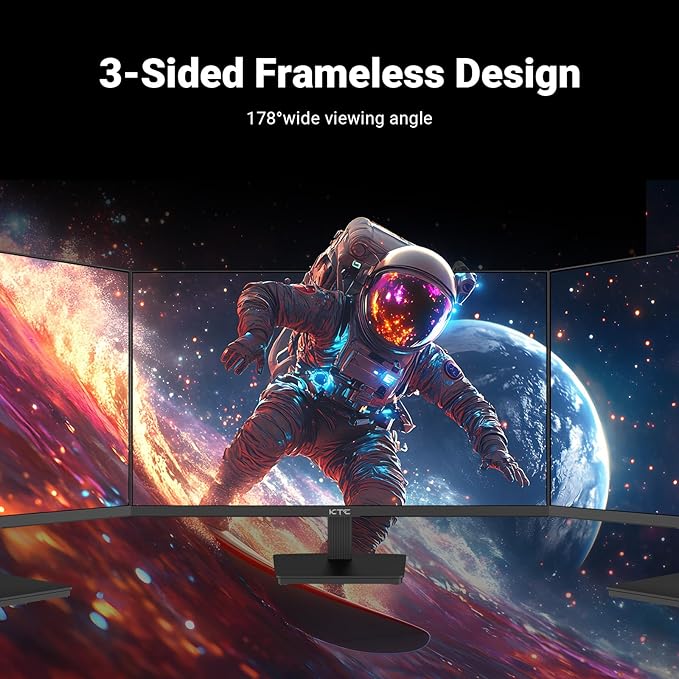 KTC 24 Inch FHD 1080P 100Hz Computer Monitor, VA Panel FreeSync PC Gaming Monitor, HDMI VGA Ports, HDR, 4000：1 Contrast, LowBlue Mode, Ergonomic Tilt Eye Care for Home Office