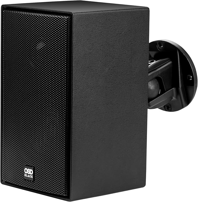 OSD Audio Nero MODQ2 Bookshelf Monitor Speakers 100W, 3” Glass Fiber Mid/Woofer, 1” Silk Dome Tweeter for Home Theaters, Desks, Gaming (Black, Pair)