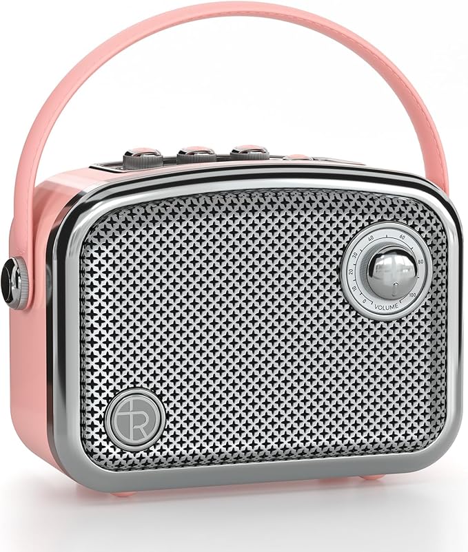 Portable Bluetooth Speaker 40W(60W Peak) Wireless Powerful Deep Bass Loud Stereo Sound Rechargeable Speakers with Subwoofer DSP HD Display Support USB/TF Card/AUX Input for Home Party Outdoor (Pink)
