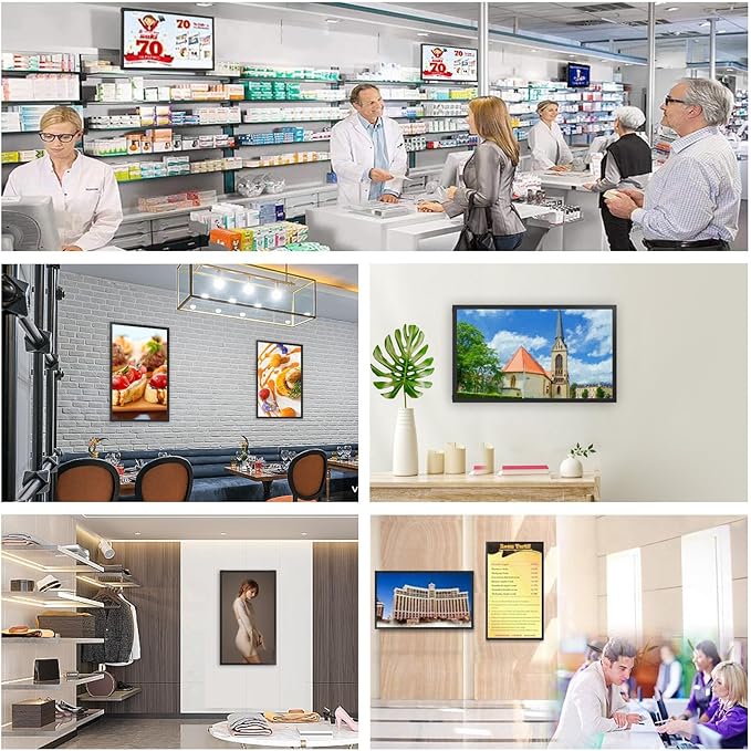 64GB 21.5inch FRAMEO Digital Photo Frame with 1920x1080 FHD IPS LCD Touch Screen, Dual-WiFi Share Photos & Videos Via Frameo App, Support USB Drive/Mirco SD Card Extend Storage, Auto-Rotate