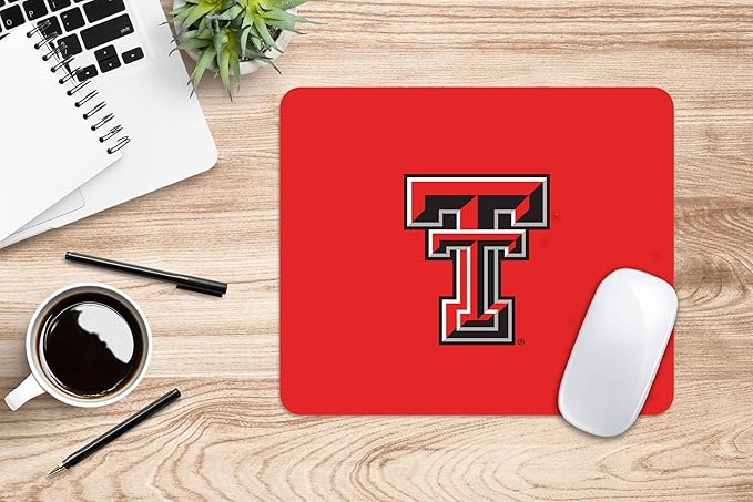 OTM Essentials Texas Tech University Standard Fabric Mouse Pad, Desk Accessories, Standard Fabric Gaming Mouse Pad, Floral Lace V1, Black
