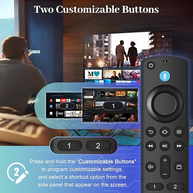 yalanle Replacement Voice Remote for Fire Smart TVs Stick/Cube, Stick 4K/4K Max(1st/2nd Gen), Stick Lite/HD, Smart TV(3rd Gen) and for All Insignia/Toshiba/Pioneer Smart TV