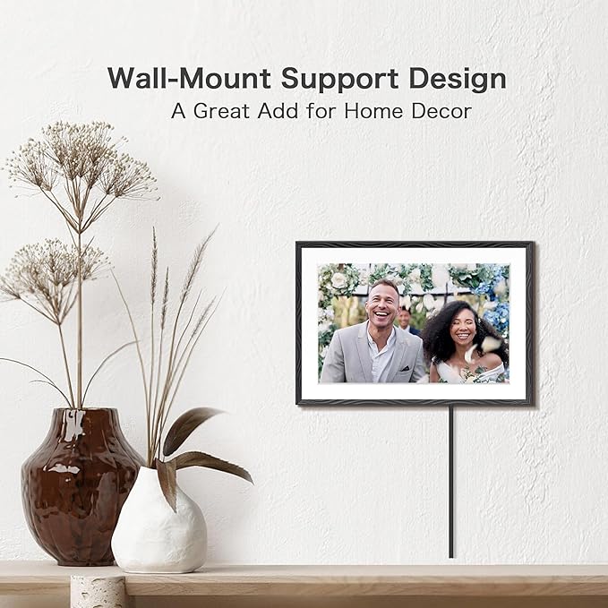 Digital Picture Frame, 10.1'' Frameo Digital Frame Wifi, 1280*800 HD Touch Screen, 32GB Memory, Wall Mountable Digital Photo Frame, Auto-Rotate, Share Instantly, Wedding, Birthday Gifts for Women, Mom