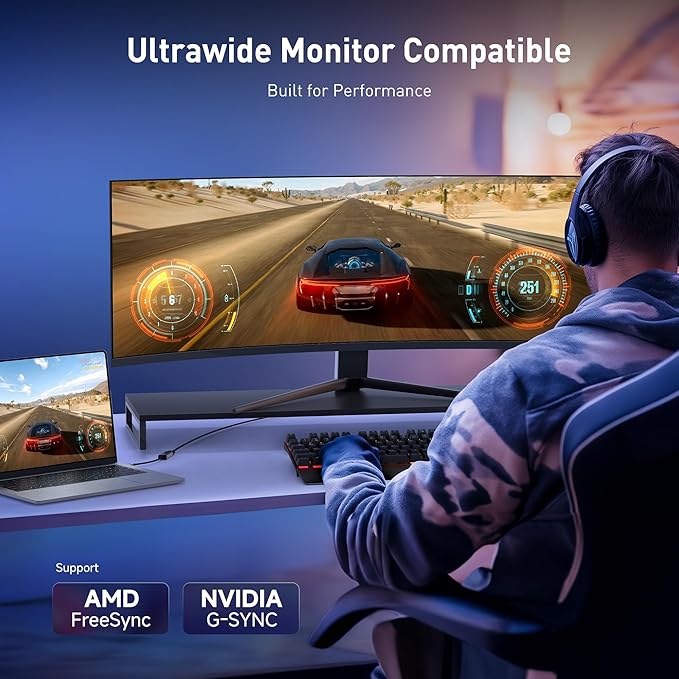 Cable Matters 80Gbps Unidirectional USB C to DisplayPort 2.1 Adapter, [16K@60Hz, 8K@240Hz, 4K@960Hz and HDR], Thunderbolt 5/4, USB4 Compatible with VR Headset, MacBook, iPad Pro, XPS, Surface Pro