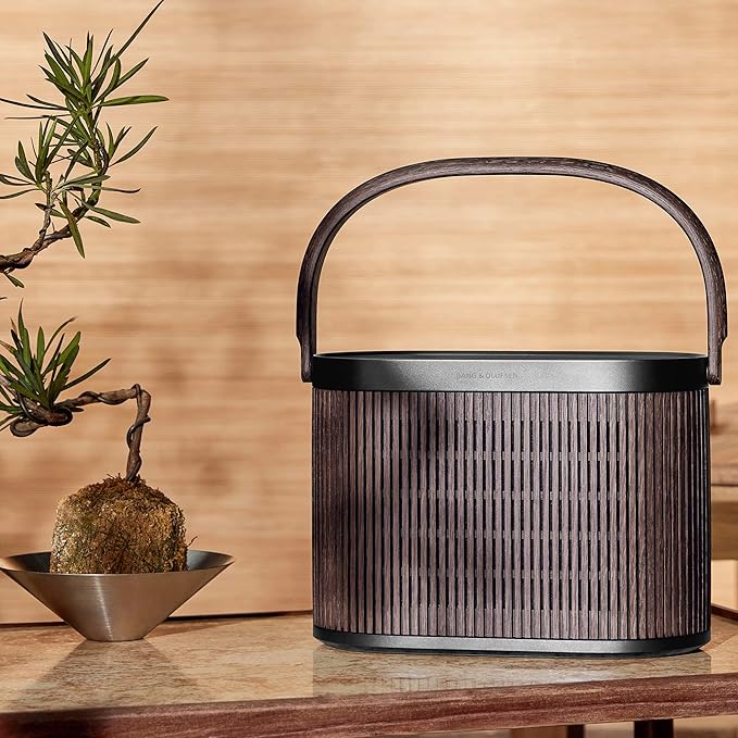 Bang & Olufsen Beosound A5 - Portable Bluetooth Speaker with Wi-Fi Connection, Carry-Strap, Dark Oak