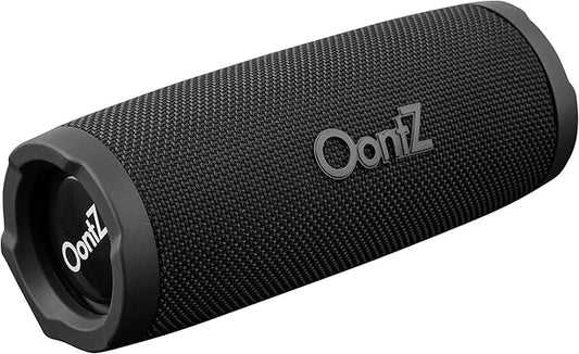 OontZ Cylinder Portable Bluetooth Speaker 5.0 - IPX7 Waterproof, 14W Enhanced Sound, 20-Hr Battery, 100ft Wireless Range, Deep Bass and Clear Audio, Durable Shower Speaker for Pool or Beach (Black)