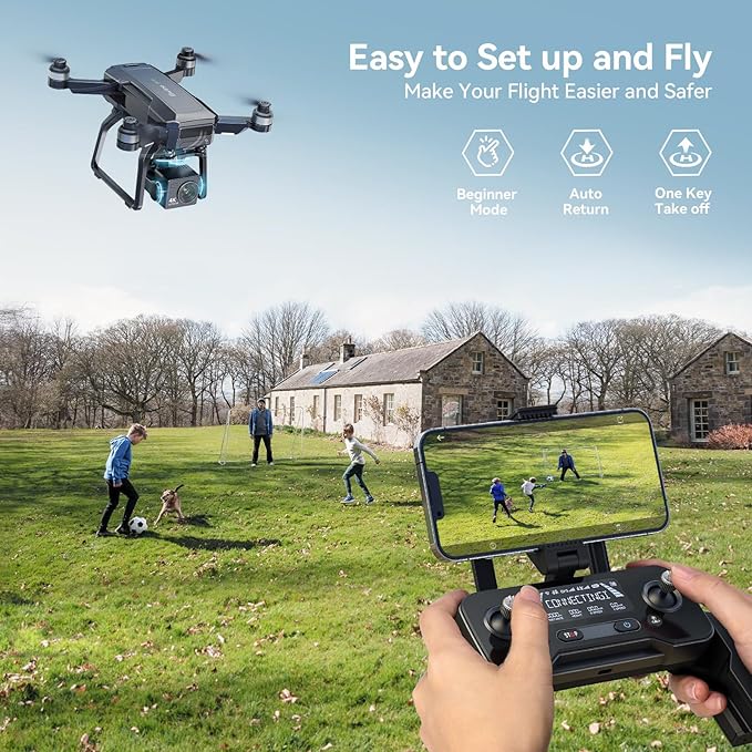 Bwine F7GB2 Pro Drones with Camera for Adults 4K UHD Aerial, 3-Axis Gimbal, 10000FT Control, 75 Mins Flight Time with 3 Batteries, GPS Follow, Waypoint, Orbit Fly, Auto Return, Beginner Mode