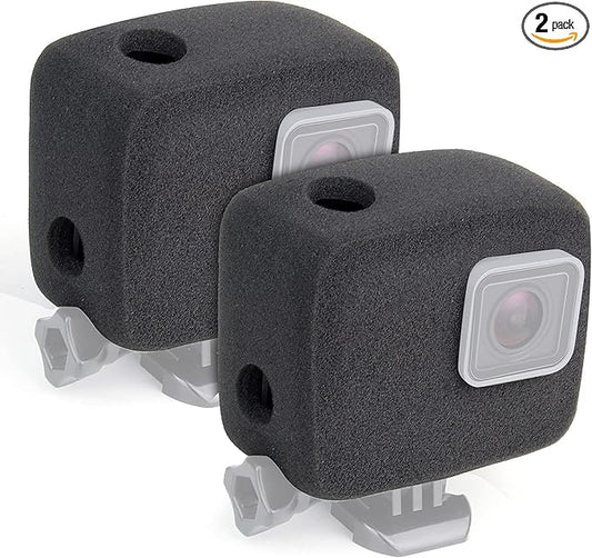2-Pack Windslayer Housing Frame Case Wind Cover for GoPro Hero 7 6 5 Black Reduces Wind Noise for Optimal Audio Recording