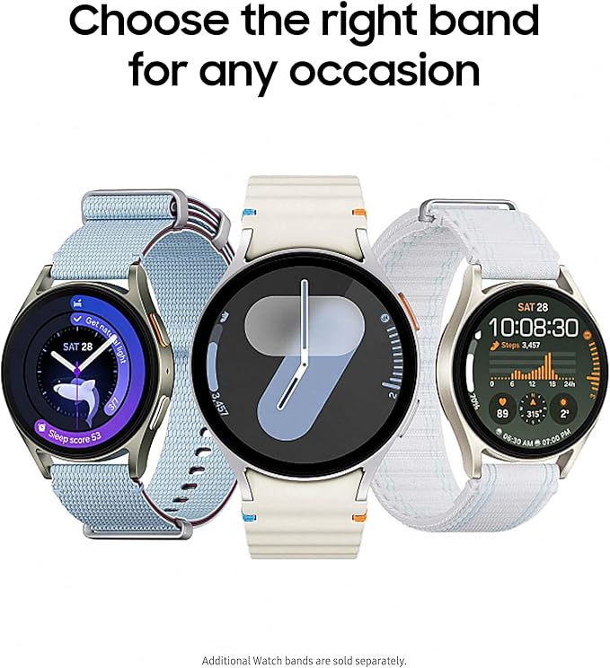 Samsung Galaxy Watch 7 40mm LTE AI Smartwatch w/Energy Score, Wellness Tips, Heart Rate Tracking, Sleep Monitor, Fitness Tracker, 2024, Cream [US Version, 1Yr Manufacturer Warranty]