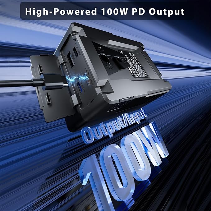 FXLION V Mount Battery with PD 100W Fast Charging, 98Wh / 6800mAh V Mount Battery with 3 USB-C, 2 D-Tap and 1 USB-A Ports, for Camera, Camcorder, Monitor, LCD Light, Film Light and Drone - Nano PRO