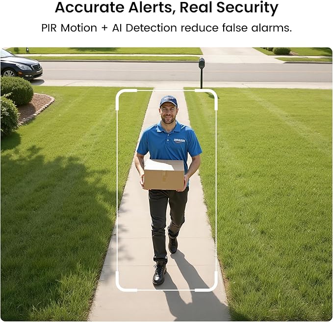 AOSU 2K Solar Camera Outdoor Wireless, Cameras for Home Security, WiFi Camera for Home Surveillance with Spotlight Color Night Vision, PIR/AI Motion Detection, 2-Way Talk, IP66 Waterproof