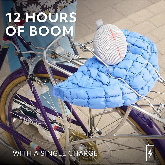 Ultimate Ears MINIROLL Ultra-Portable Waterproof Bluetooth Speaker, Big Bass, IP67 Dustproof, 131 ft Range - Gentle Grey